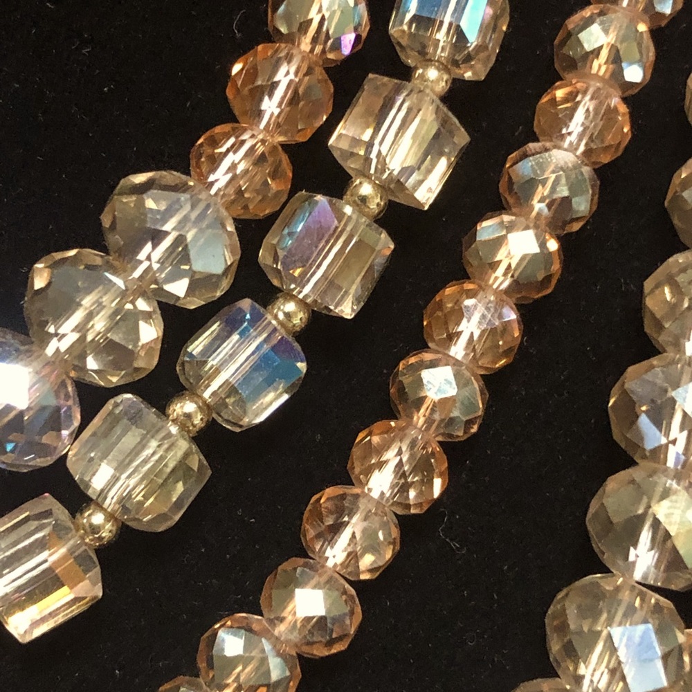 Elegant Crystal Beaded Necklace $$89